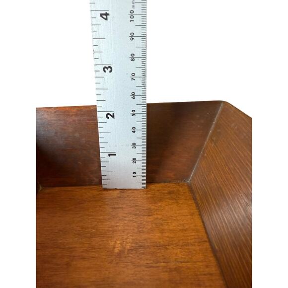 Vintage Wooden Pedestal Centerpiece Table Decor MCM Solid Wood - Picture 6 of 7